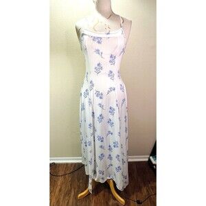 Boutique Maxi Dress Size S Women's English Garden Soft Feminine White Floral Set